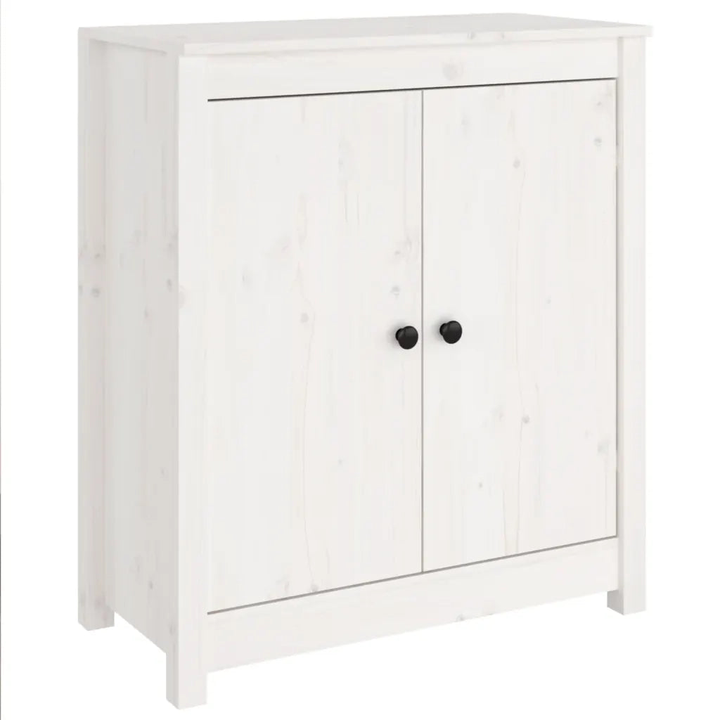 Credenza Bianca 70x35x80 cm in Legno Massello di Pino cod mxl 14102