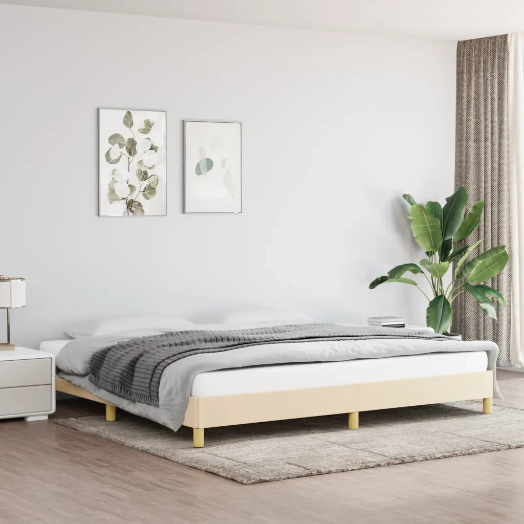 Giroletto senza Materasso Crema 200x200 cm in Tessuto 346847