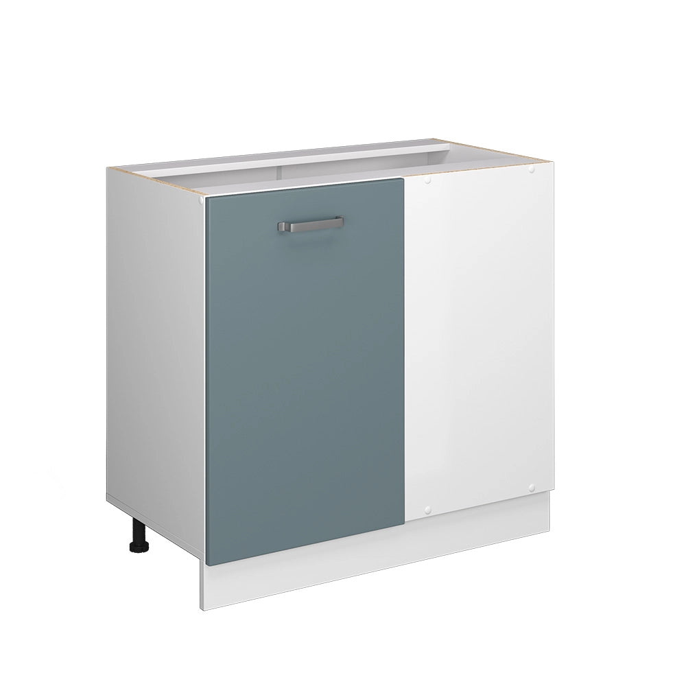 Vicco Armadio universale ad angolo Grigio-blu 86 cm con anta, senza piano di lavoro