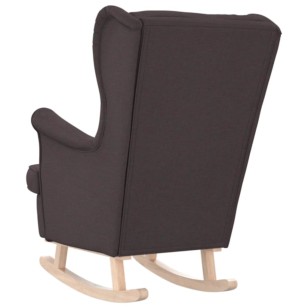 vidaXL Sedia a Dondolo Marrone Scuro 74x90x102 cm in Tessuto