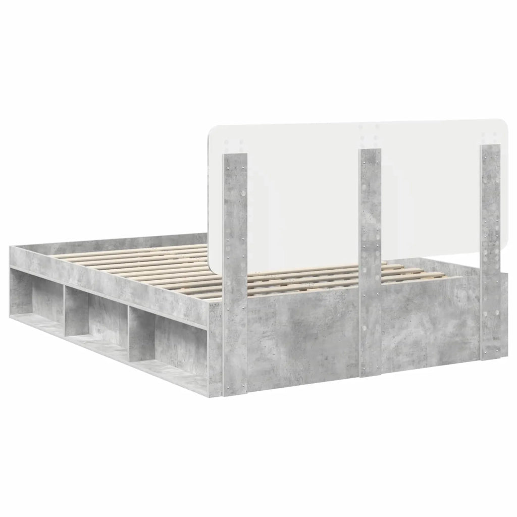 Struttura del letto Calcestruzzo 160 x 200 cm Pino massello 3412464
