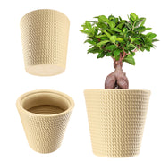 Vaso da fiori KADAX in plastica, rotondo, 40 cm, beige