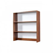 Libreria da appoggio per scrivania 2 ripiani noce antico h.105x90x29 cm(ANGELA)