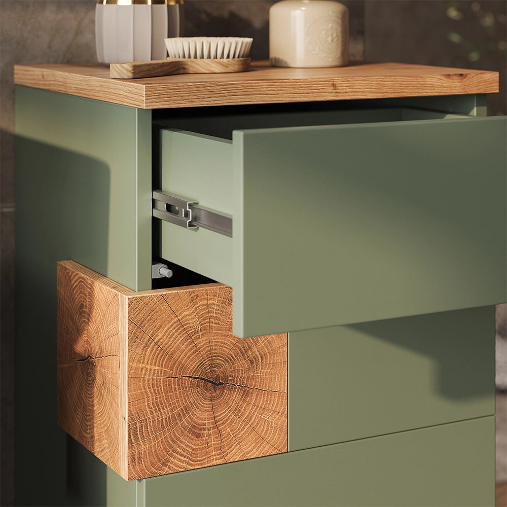 Vicco mobiletto bagno Verde/Artigianale 40 x 84 cm