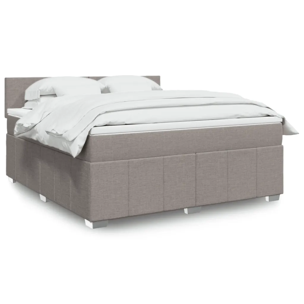 Giroletto a Molle con Materasso Tortora 180x200 cm in Tessuto 3287144
