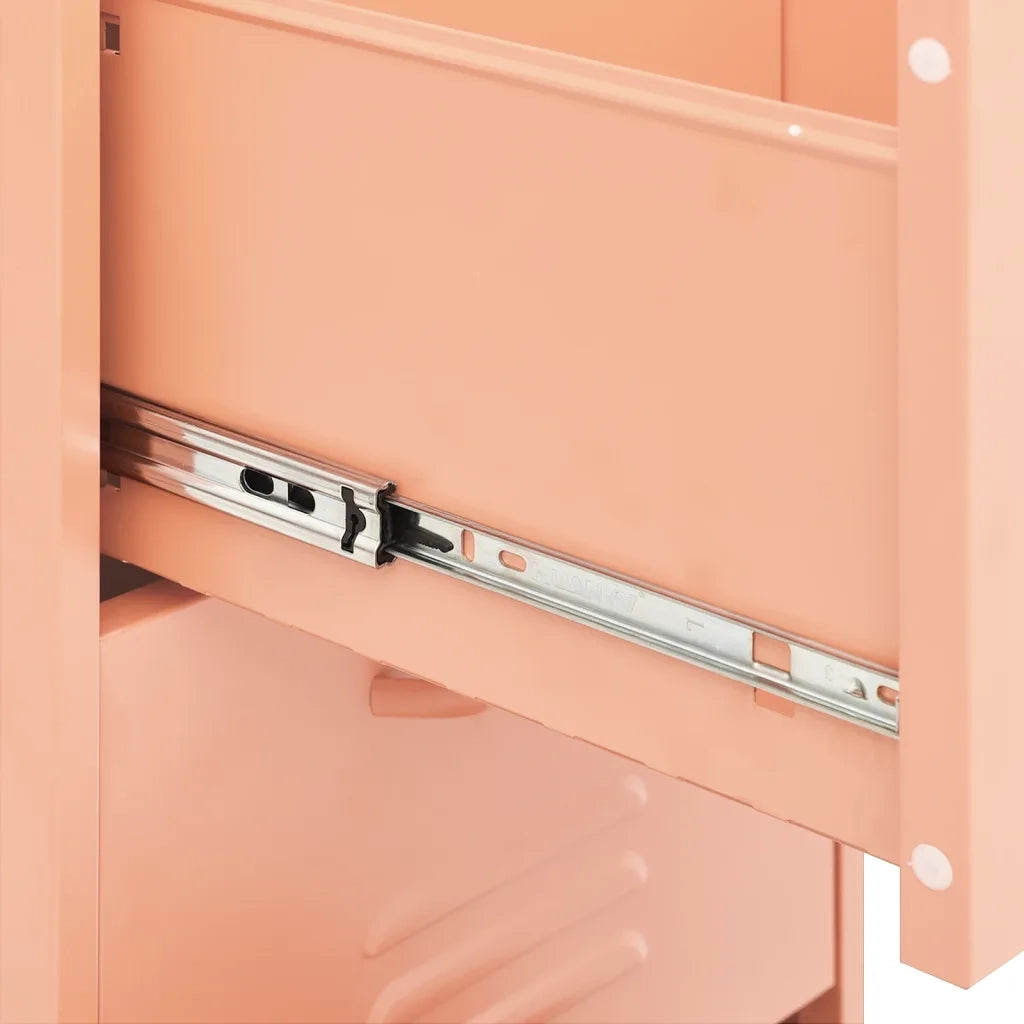 Mobile contenitore pratico altezza regolabile 42,5 x 35 x 101,5 cm in acciaio rosa 02_0046872