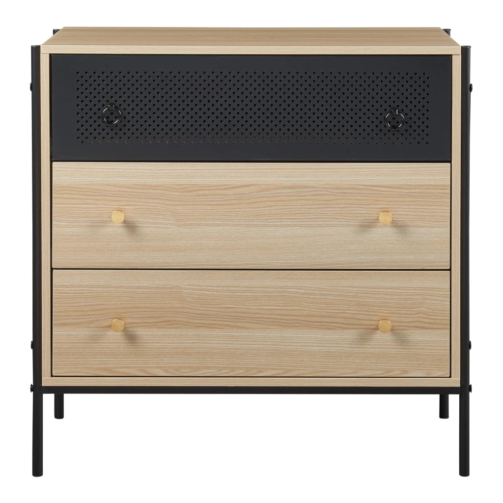 Cassettiera pratico mobile contenitore per ingresso soggiorno camera da letto 80 x 80 x 40 cm effetto rovere nero 03_0009314