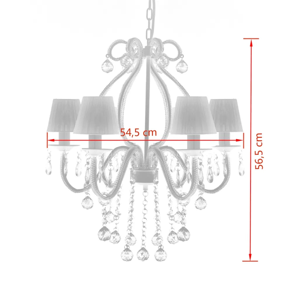 Lampadario con 2300 Cristalli Bianchi CFW1282066