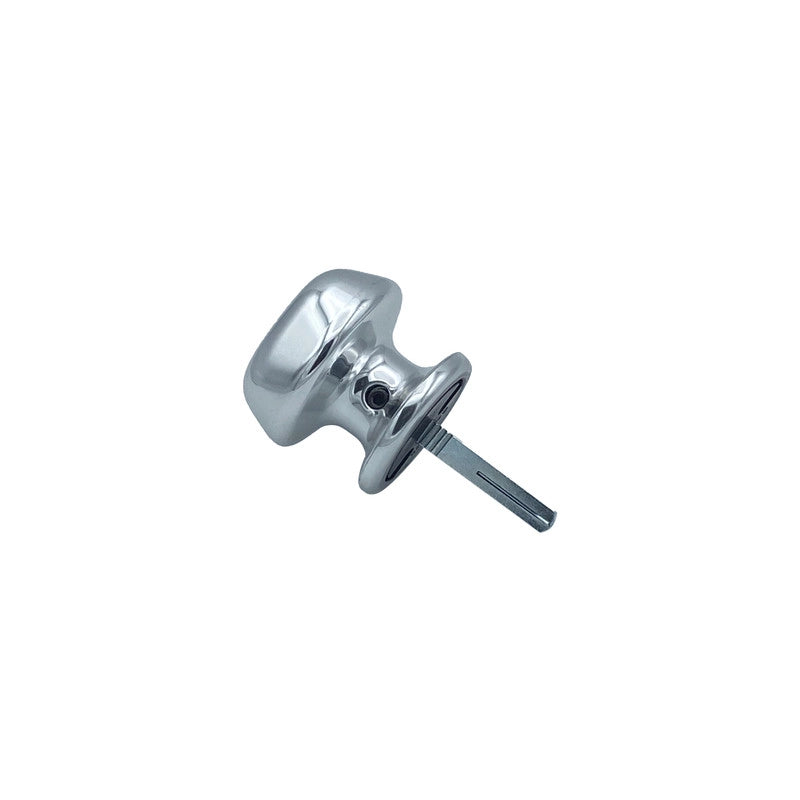 Maniglia su rosetta tonda SAGUATTI  231/60AQ in alluminio argento lucido