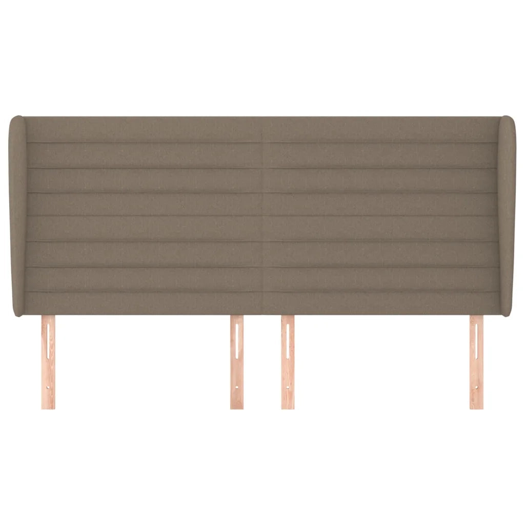 Testiera | Testata ad Orecchio Tortora 163x23x118/128 cm in Tessuto