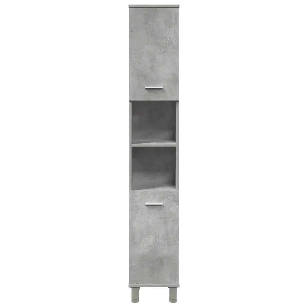 Set Mobili da Bagno 4 pz Grigio Cemento in Legno Multistrato 3324850