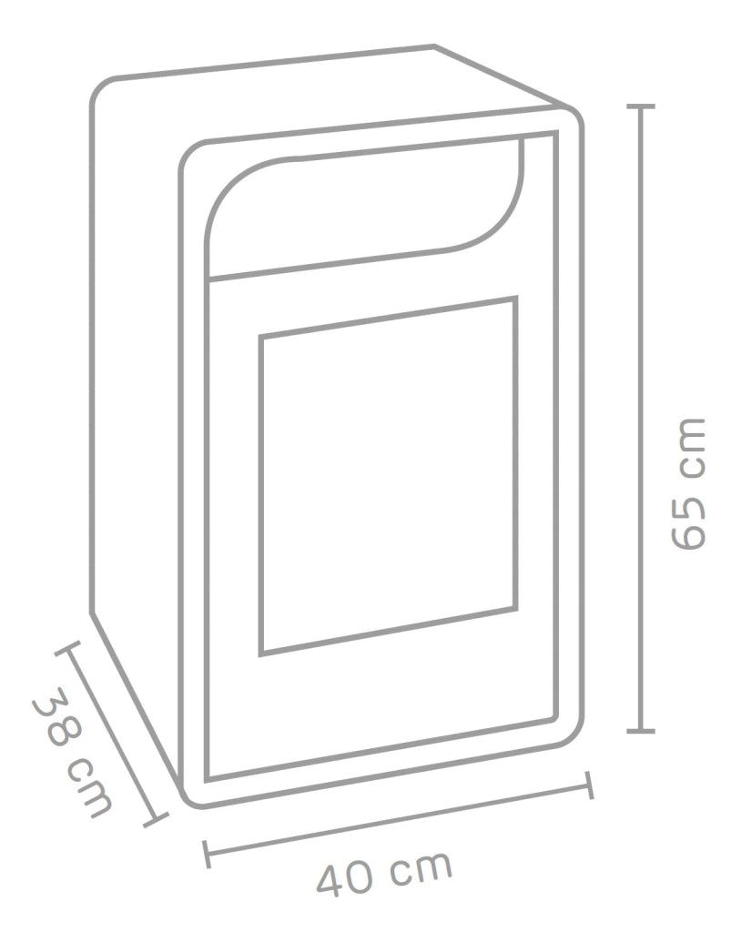 Stufa a Bioetanolo da Interno 65x40x38 cm 2,5kW Fiammetta Junior Statica Nera
