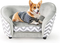 Divano per Cani 70 x 41 x 40 cm, Letto Morbido con Cuscino Imbottito, Copertura Removibile e Lavabile e Gambe, Poltrona per Cani in Velluto, capacità di Carico 50 kg