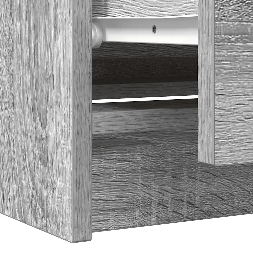 Mobile TV Grigio Sonoma 100x35x54 cm in Legno Multistrato