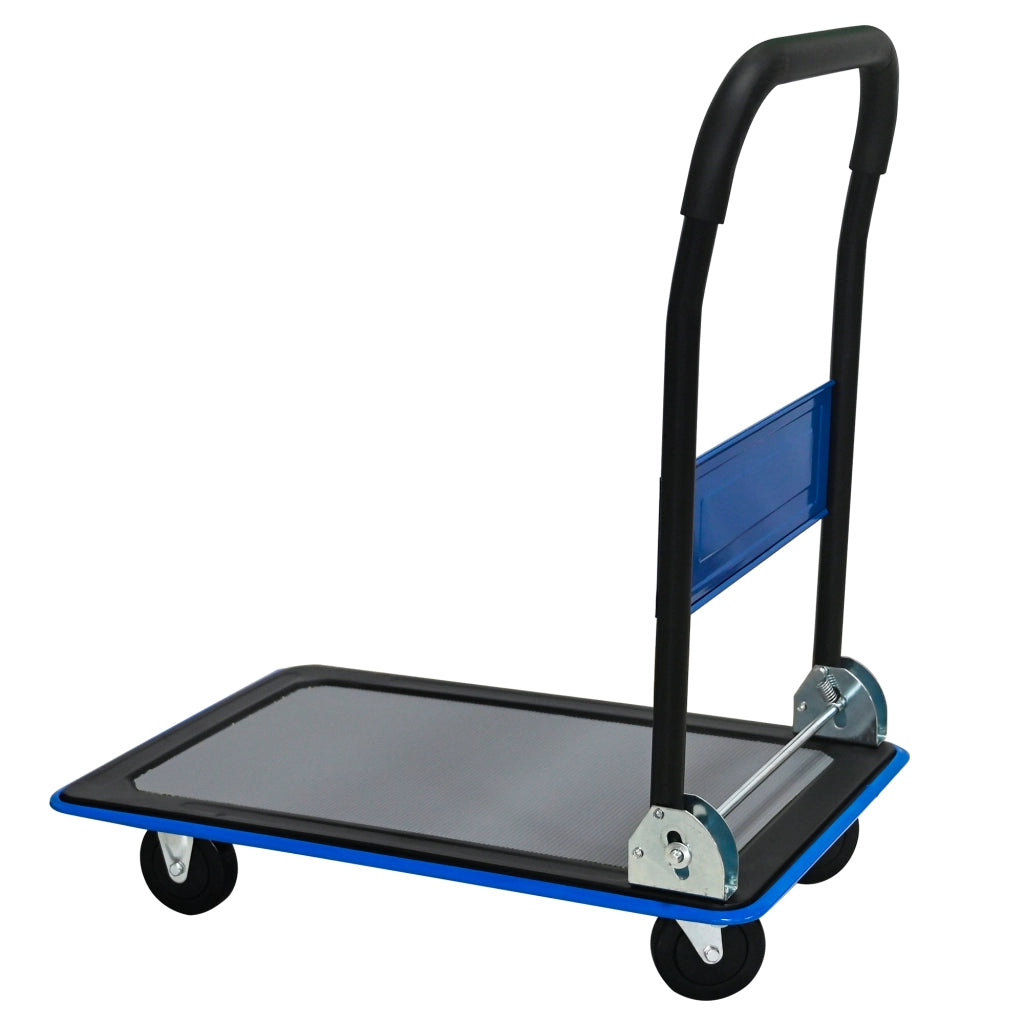 CARRELLO PIATTAFORMA PIEGHEVOLE 150 kg IN ACCIAIO BLU