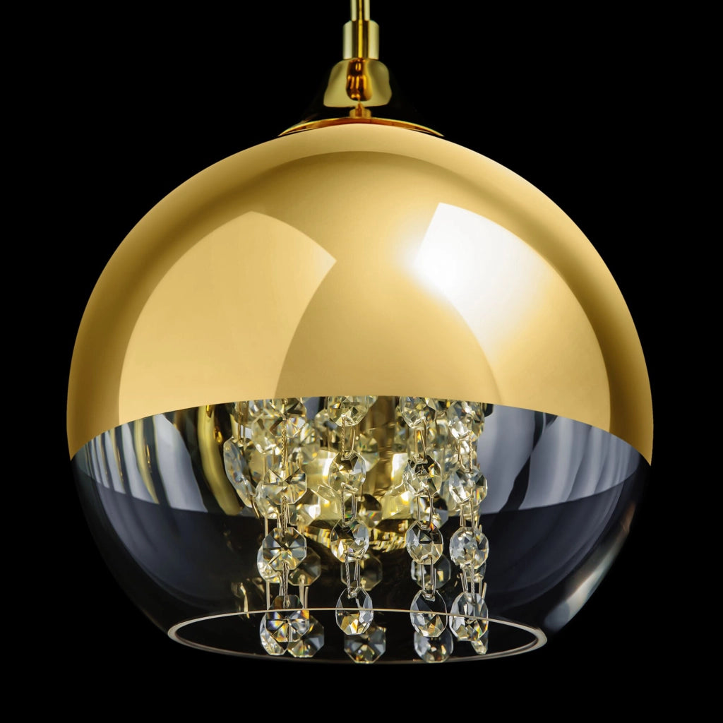 Maytoni Lampadario contemporaneo Fermi 5 luci E27 oro metallo vetro