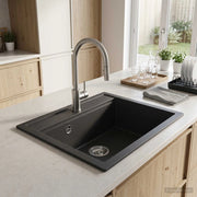 Lavello cucina una vasca Granito 49 x 51 x 30,5 cm Grafite 42053755