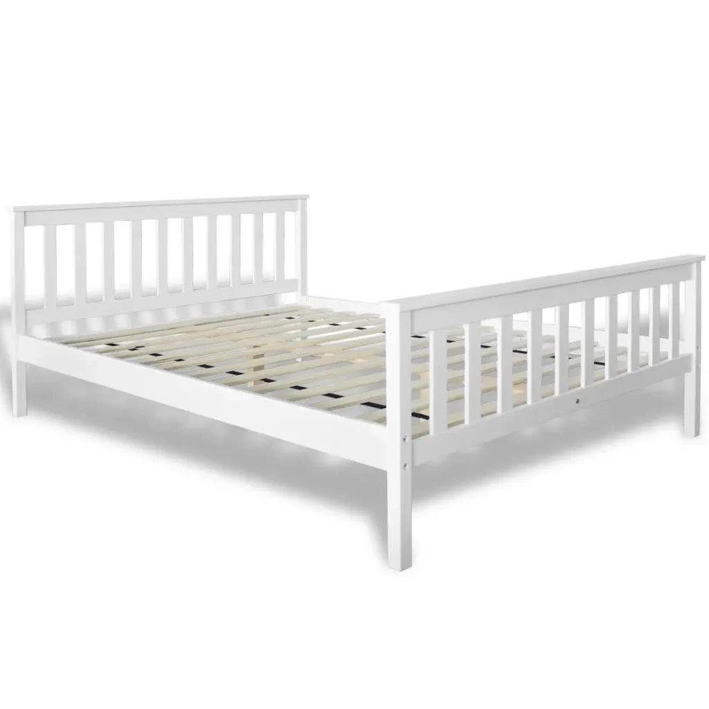 Letto con Materasso in Massello di Pino 140x200 cm