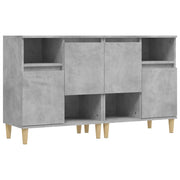 Credenze 2pz | Madia | Buffet da pranzo | Armadio da pranzo Grigio Cemento 60x35x70 cm in Legno Multistrato