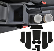 Accessori per T-Cross R-Line Antislip, Set di Pannelli Antiscivolo per Console Centrale con Supporto per Braccio e Portaoggetti Antistatici per T Cross R-Line (Nero)