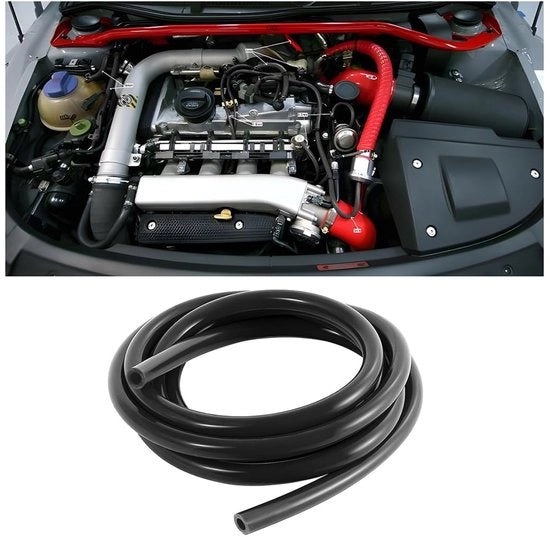 Serpentina di silicone per aspirazione 3 m - Alta temperatura - Silicone - Diametro interno 6 mm - Spessore 3 mm - Duraturo e flessibile - Sostituto di serpentina in silicone