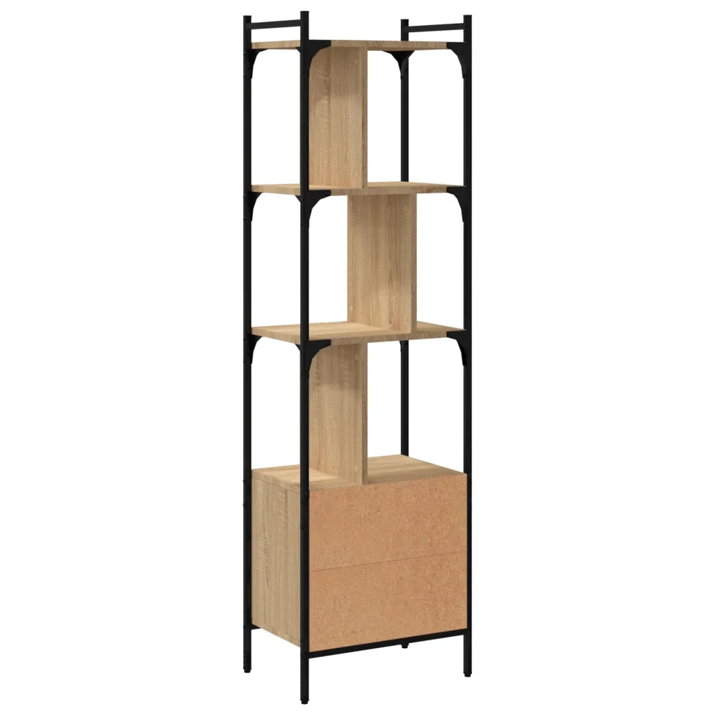 Libreria Anta-Scaffale per Libri-Mobile di Stoccaggio Rovere Sonoma 44,5x30x154,5 cm Legno Multistrato