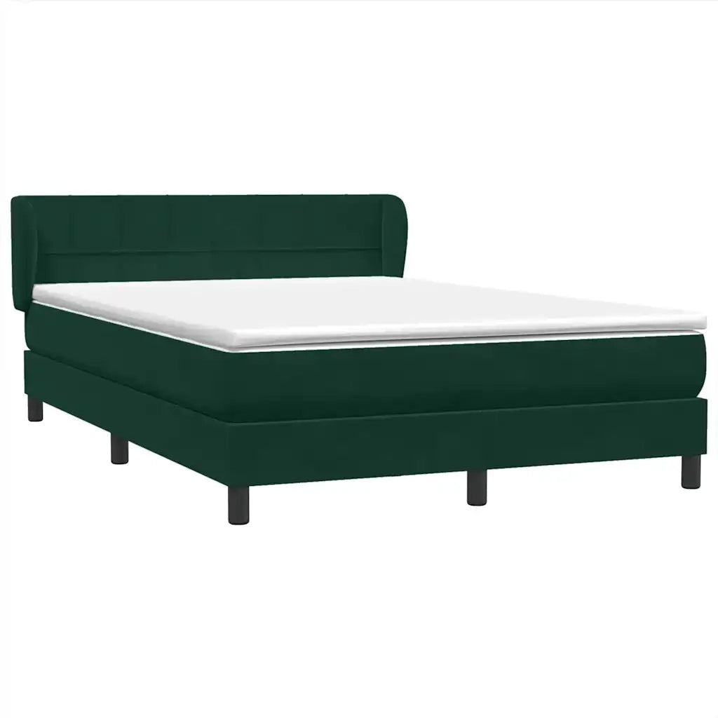 Giroletto a Molle con Materasso Verde Scuro 160x220 cm Velluto 3317574