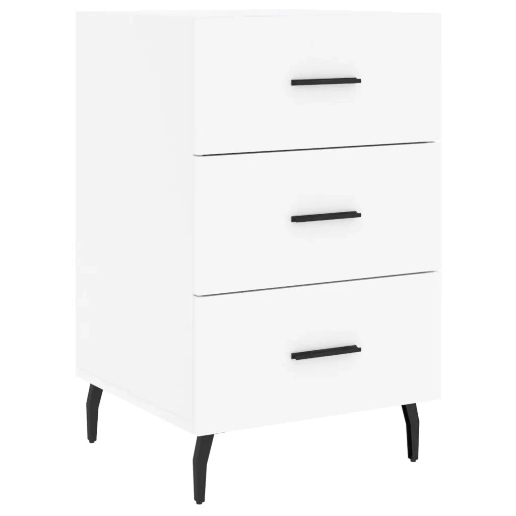 Comodino Bianco 40x40x66 cm in Legno Multistrato 827676