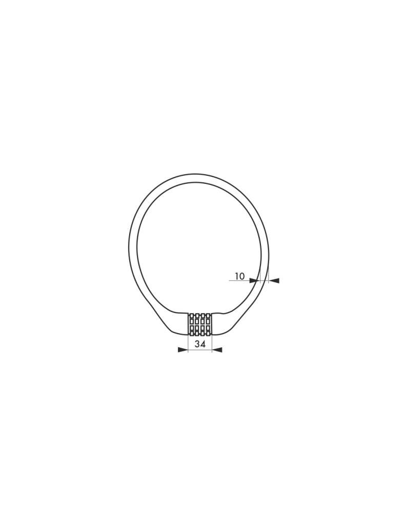 Antifurto a cavo Ø 10 mm, lunghezza 0,60 m, combinazione modificabile – THIRARD
