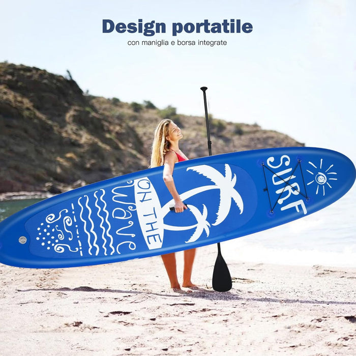 SUP Stand Up Paddle Board Tavola da SUP Gonfiabile con Borsa e Pinne