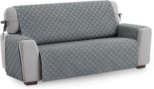 Copridivano Trapuntato Proteggi Salva Divano Poltrona Tinta Unita Grigio 2 Posti