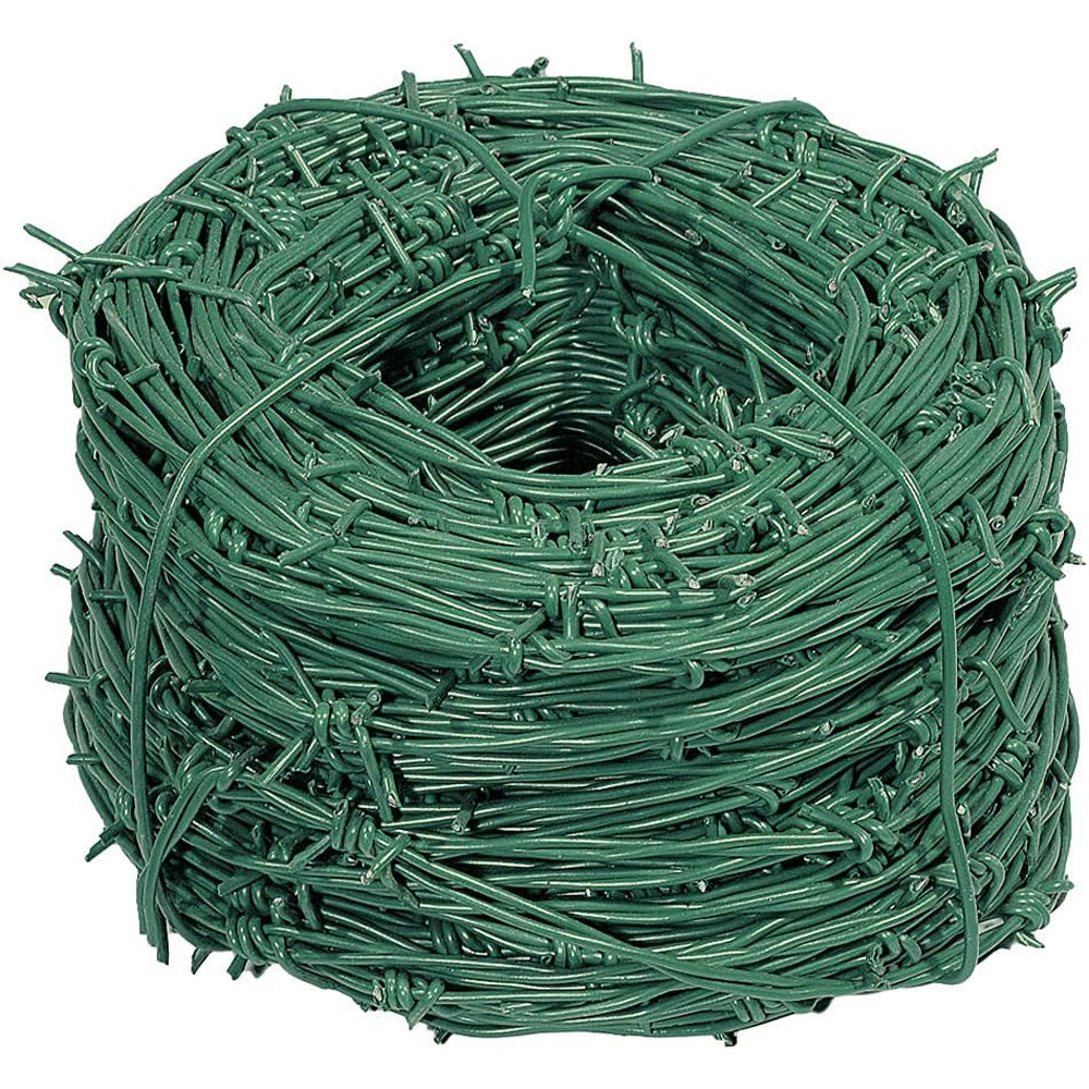 FILO SPINATO ZINCATO PLASTIFICATO VERDE RECINZIONE RETE METALLICA 100mt VERDELOOK 429