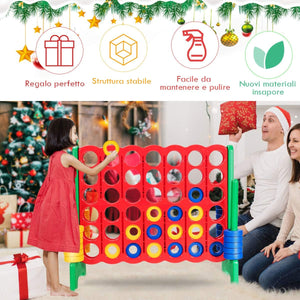 Forza 4 Gigante Mega 4 in Linea Quattro Insieme, Gioco da Tavolo Gioco di Fila per Bambini, 120 x 42 x 104 cm (Verde)