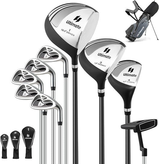 Set da Golf Completo con 9 Mazze, Sacca, Driver 460cc, Set Completo di Mazze da Golf per Uomo