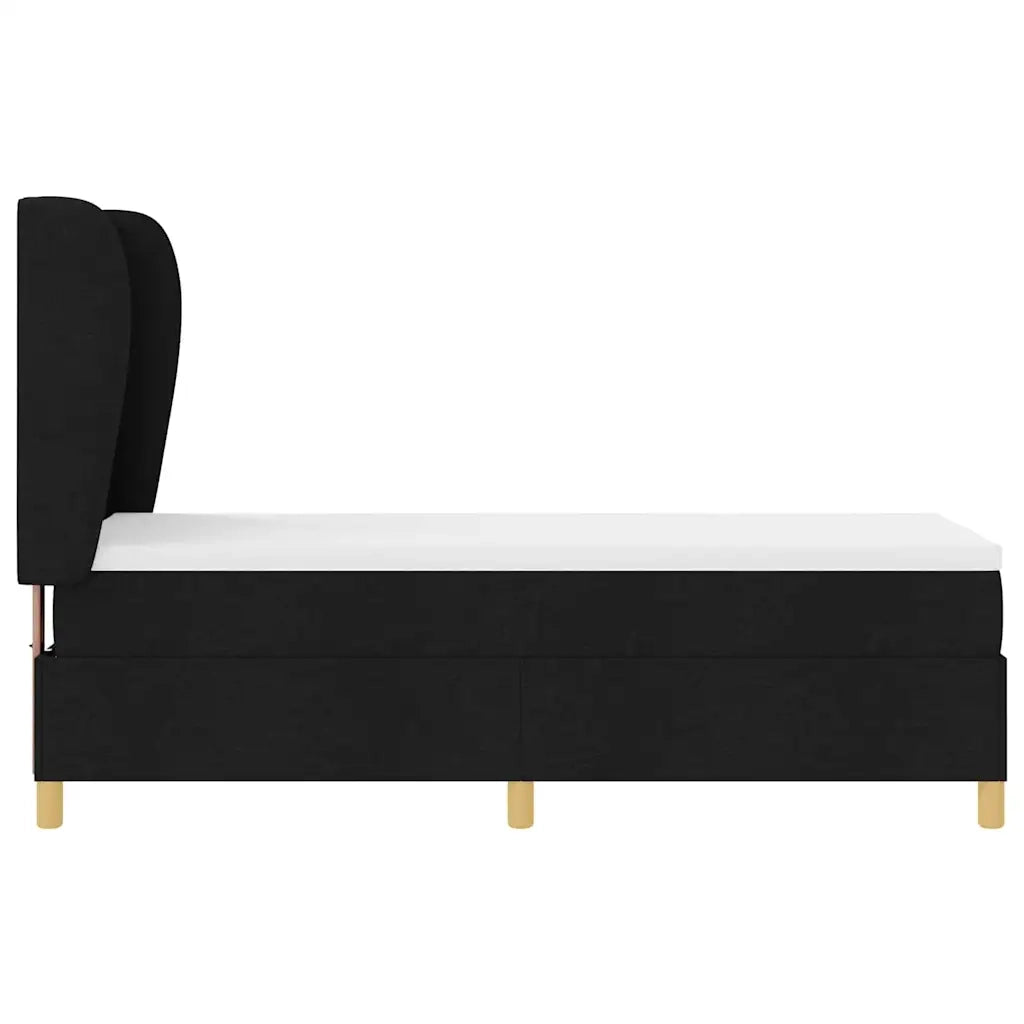 Letto a molle con materasso Nero 200 x 80 cm Tessuto 3340783