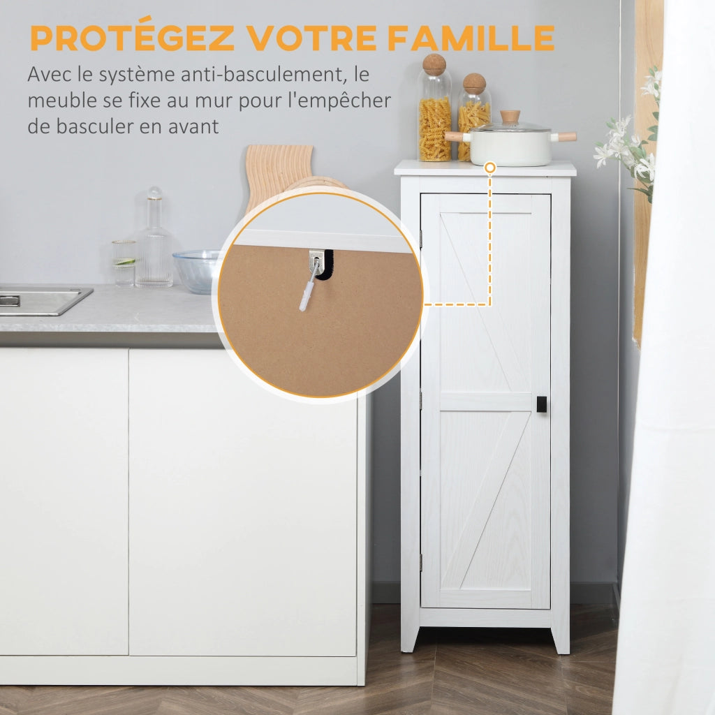 Mobile contenitore multiuso ¨C Xylo ¨C Bianco 3 ripiani regolabili 120cm