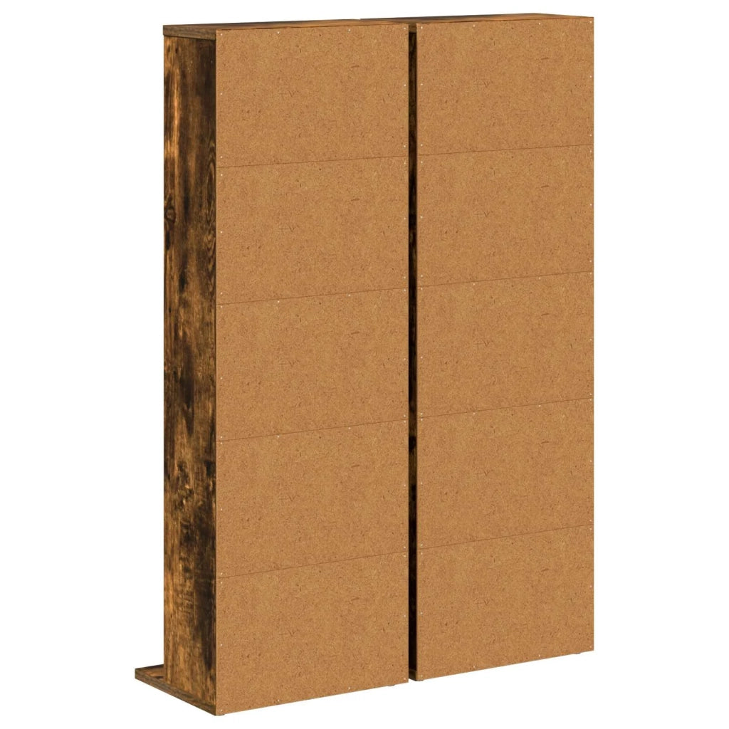 Mobile per CD 2 pz Rovere Fumo 33 x 23,5 x 97,5 cm 8012699