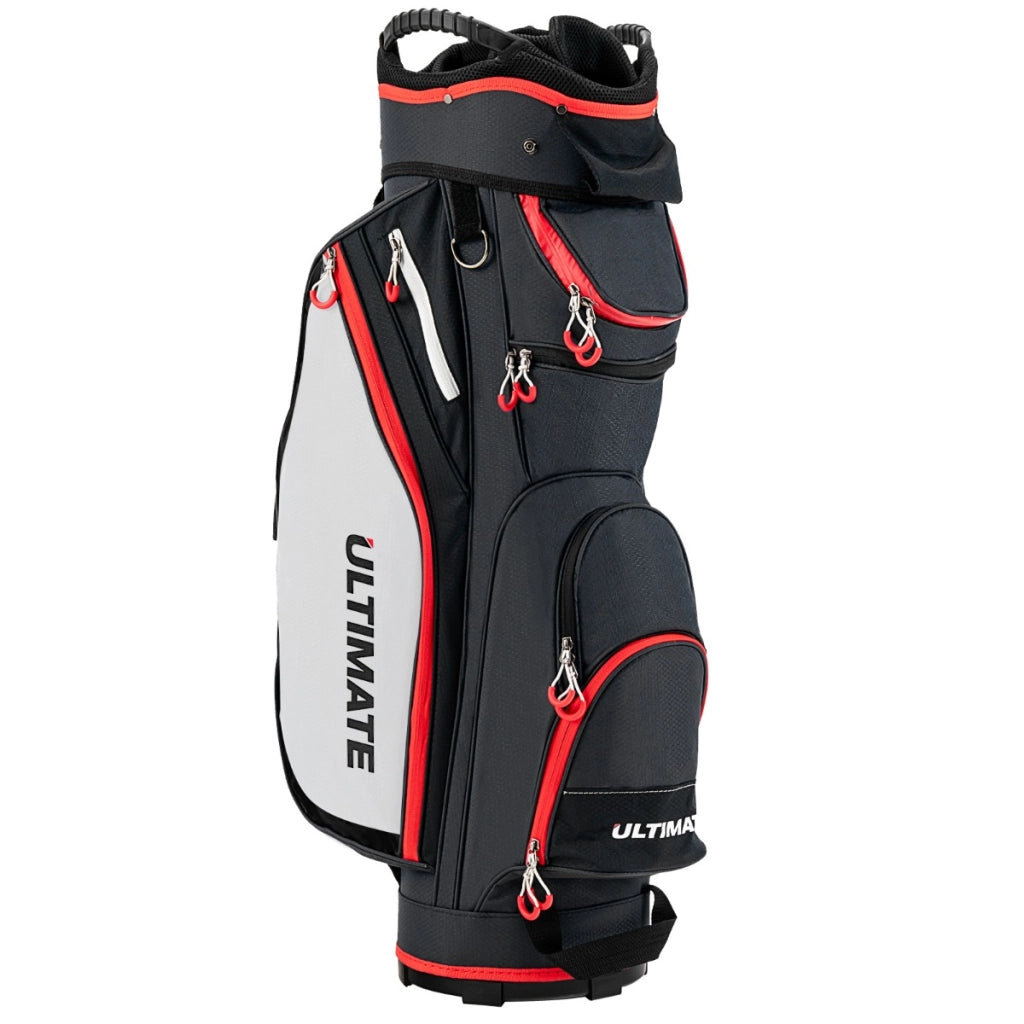 Borsa da golf leggera e di grande capacit¨¤ con 14 divisori 8 tasche tracolla, Borsa da golf portatile Nero
