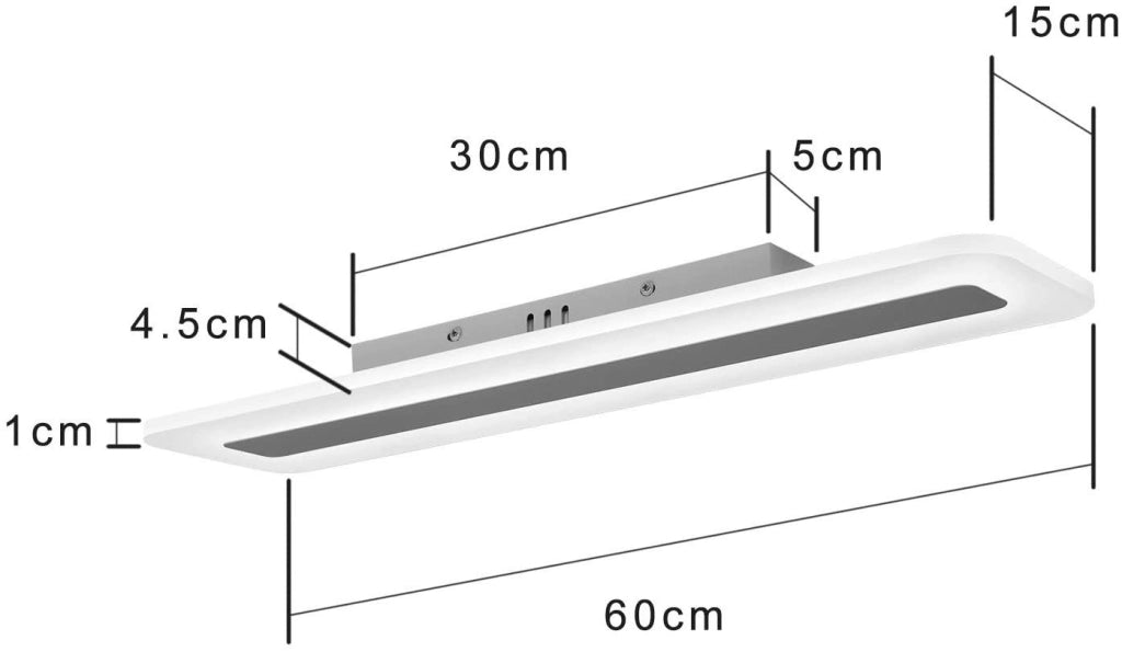 ZMH Lampada da soffitto plafoniera LED telecomando bianca per camera letto ufficio appartamento cucina balcone