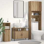 Mobile da bagno  in rovere artigianale 80x30x60 cm in legno ingegnerizzato