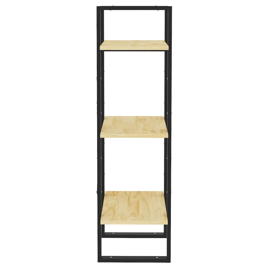 Libreria a 3 Ripiani-Scaffale per Libri-Mobile di Stoccaggio 40x30x105 cm in Legno Massello di Pino