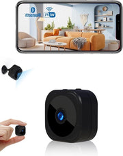 Camera di Sorveglianza Wi-Fi 1080p Mini Binni e All'Aperto Registrazione a Distanza Discreta Rilevamento Movimenti Visione Notturna XS