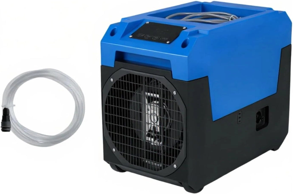 Deumidificatore Commerciale 60 L/Giorno, Deumidificatore Industriale con Ruote, Display LED, Timer 24H, Sbrinamento & Memoria Automatico, Tubo di Scarico, Adatto fino a 167 ㎡ (Arancione)