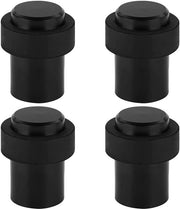 Kit di 4 pezzi di fermatura cilindrica in acciaio inossidabile nero per pavimento o parete con gomma