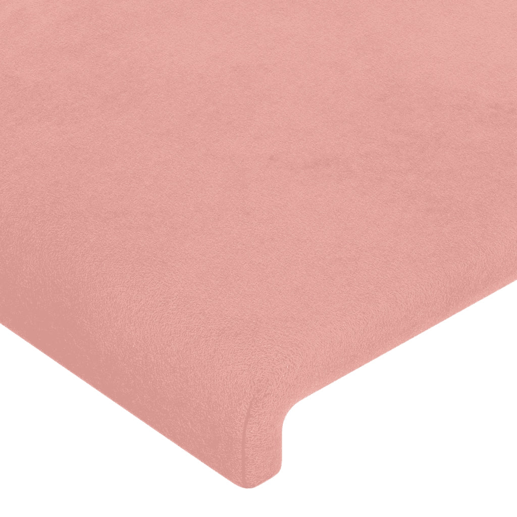 Giroletto a Molle con Materasso Rosa 120x200 cm in Velluto 3142898