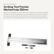 Strumento di Scribing 300mm - Linea Guida Precisa - Acciaio Inossidabile - Regolatore di Precisione - Scala Laser di Precisione - Precisione 0.25mm - Kit di Marcatura