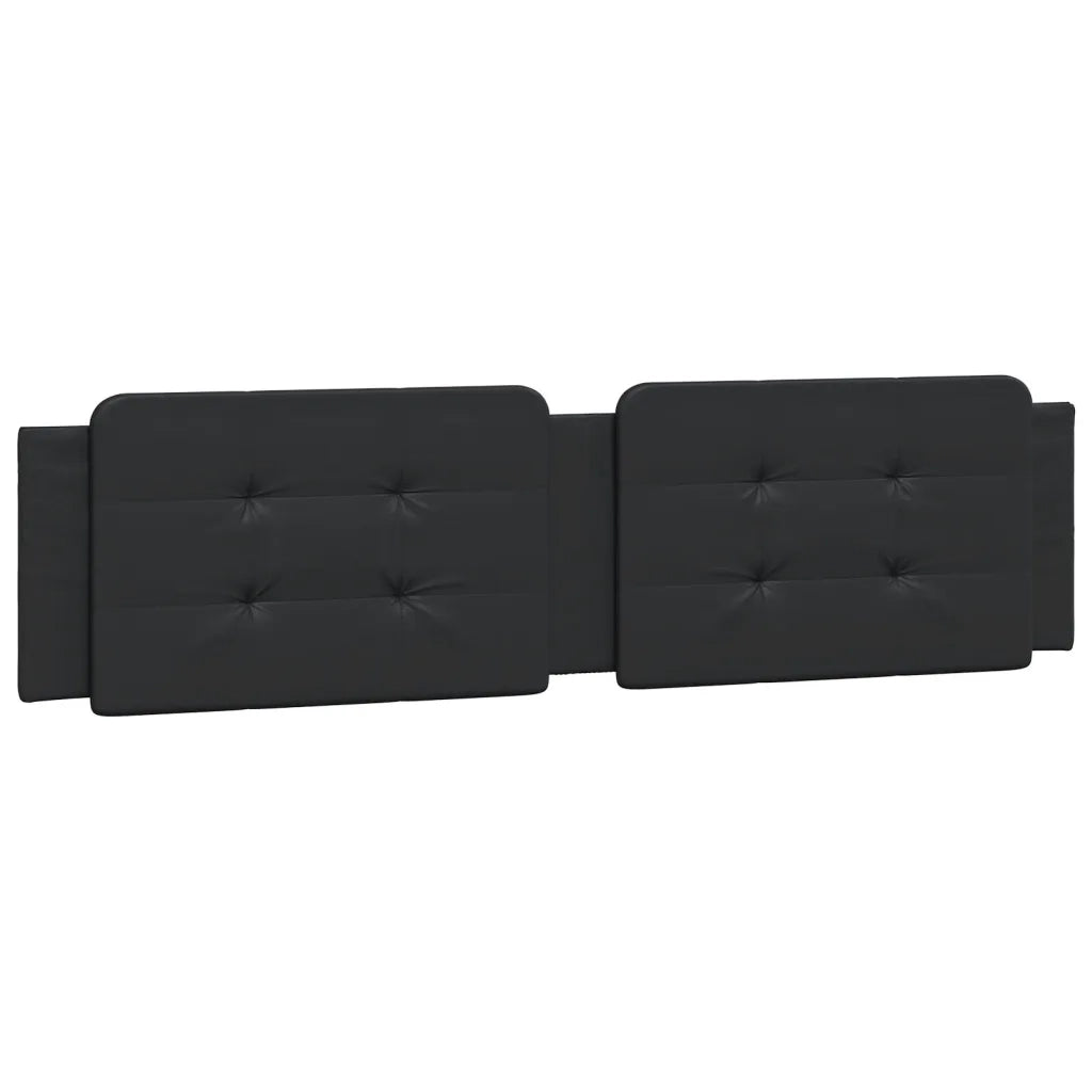 Letto matrimoniale | Letto per adulti | Giroletto con LED senza Materasso Zadar Nero 200x200 cm