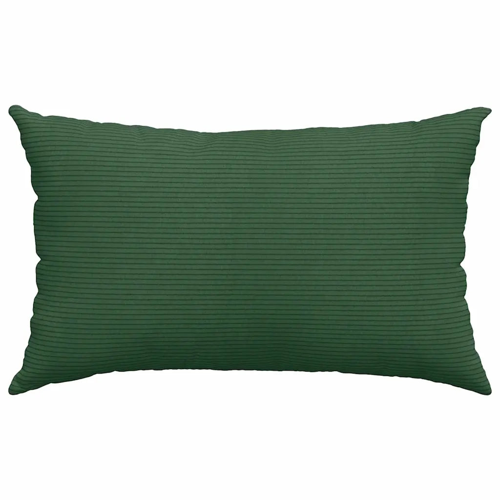 Cuscini da Divano 2 pz | Cuscini per sedie Verde Scuro 50 x 30 cm Tessuto in Cords