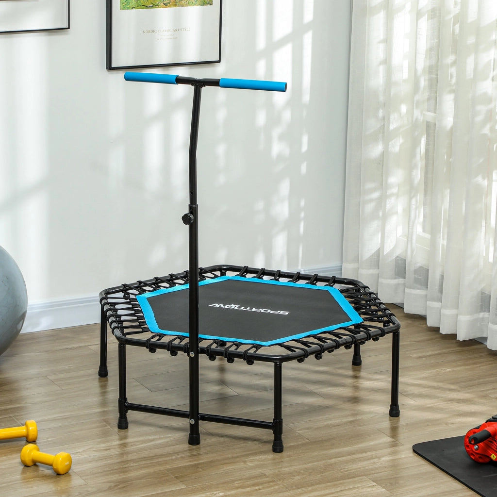 Trampolino Fitness ¨C zephmum ¨C Blu, Acciaio, 114x114x132 cm