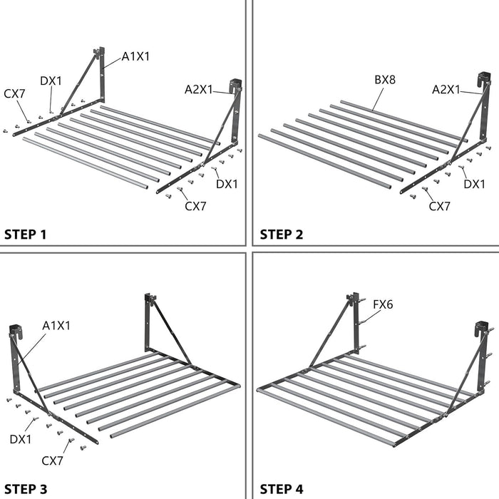 Stendibiancheria da Parete Pieghevole Antiruggine Resistente Stendino da Esterno o Interni, Salvaspazio Stendino per Balcone Bagn, con 8 Asticelle, 60cm